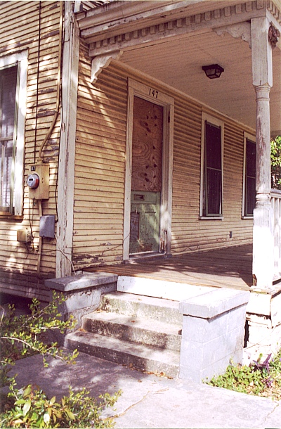 Closeup of front steps of 6th Street House
 
