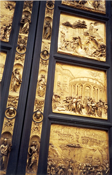 The east doors of the Baptistry of the Duomo in Florence (October 2000)  Photograph by Alexandra Agostino