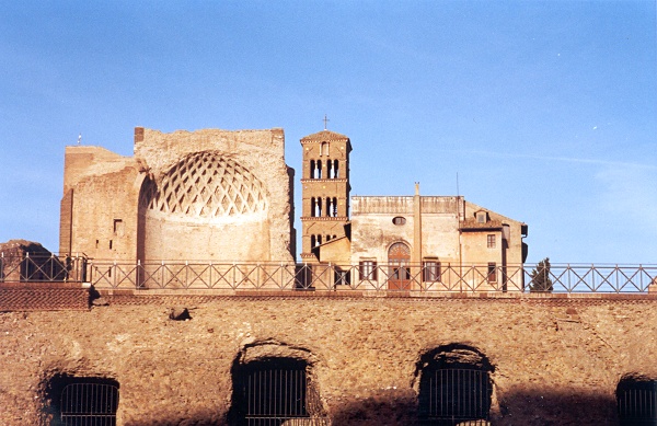 Ruins of the Temple of Venus in the Roman Forum in Rome by Alexandra Agostino