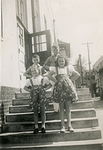 Students in Hansel and Gretel on steps 1941