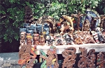 Masks and Carvings for Sale, Cancun, Mexico
