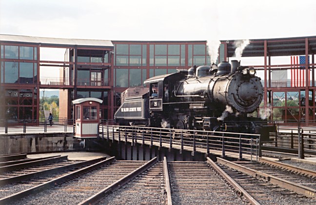 Baldwin Locomotive Works No. 26 located on the train turntable at Steamtown Scranton PA